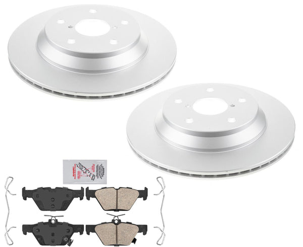 For Subaru Forester 2019-2022 Rear Coated Disc Brake Rotors Brake Pads Hardware
