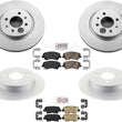 Front and Rear Coated Disc Brake Rotors & Brake Pads For Hyundai Accent 18-2022