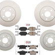 Front & Rear Coated Disc Brake Rotors & Brake Pads For Buick Envision 2019-2020