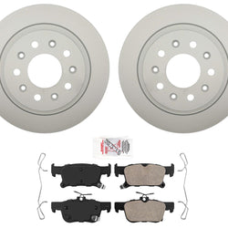 For Buick Envision 19-2020 Rear Coated Disc Brake Rotors & Rear Disc Brake Pads