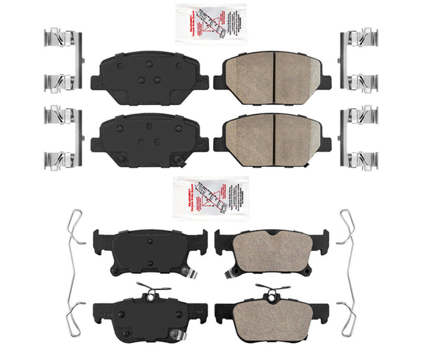 Para Buick Envision 2019-2020 Pastillas de freno de disco de cerámica AmeriPro delanteras y traseras