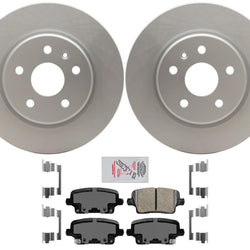 For Buick Envision 2021-2023 Rear Coated Brake Rotors & Rear Disc Brake Pads