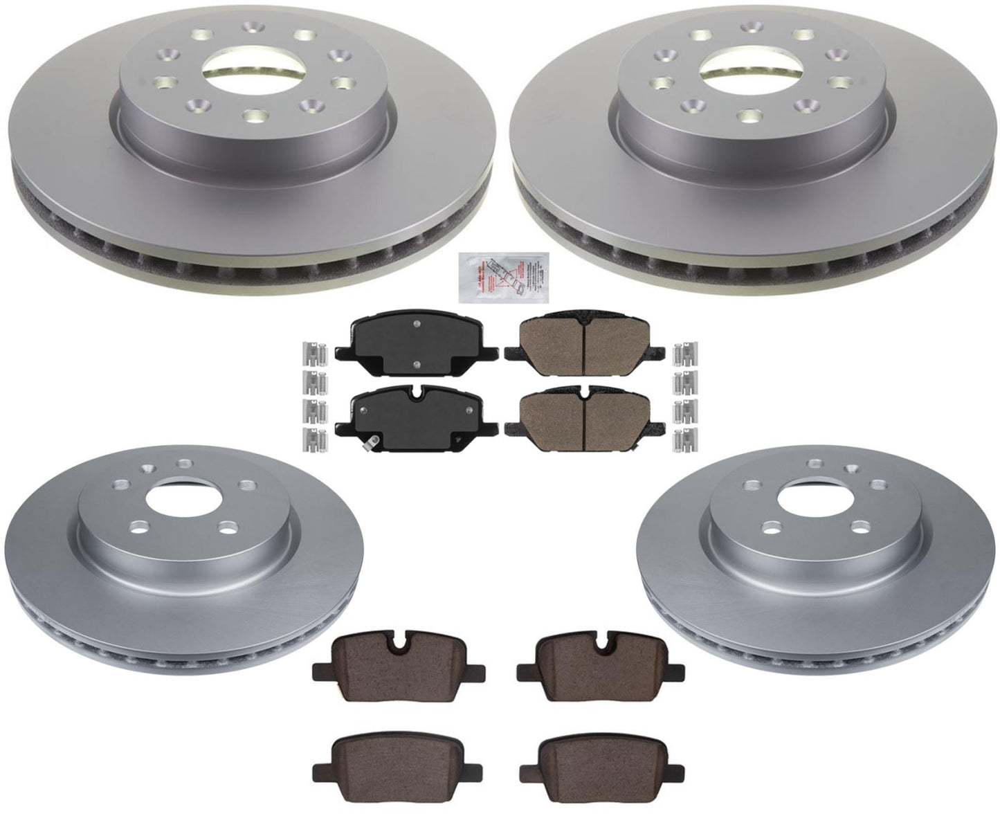 Para Cadillac CT5 2021-2023 Rotores de freno y pastillas de freno de disco revestidos delanteros y traseros