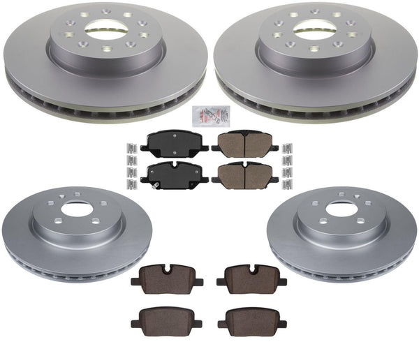 For Cadillac CT5 2021-2023 Front and Rear Coated Brake Rotors & Disc Brake Pads