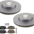 Para Cadillac CT5 2021-2023 Rotores de freno de disco con revestimiento delantero y pastillas de freno de disco