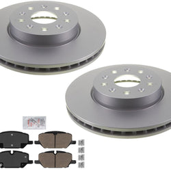 Para Cadillac CT5 2021-2023 Rotores de freno de disco con revestimiento delantero y pastillas de freno de disco