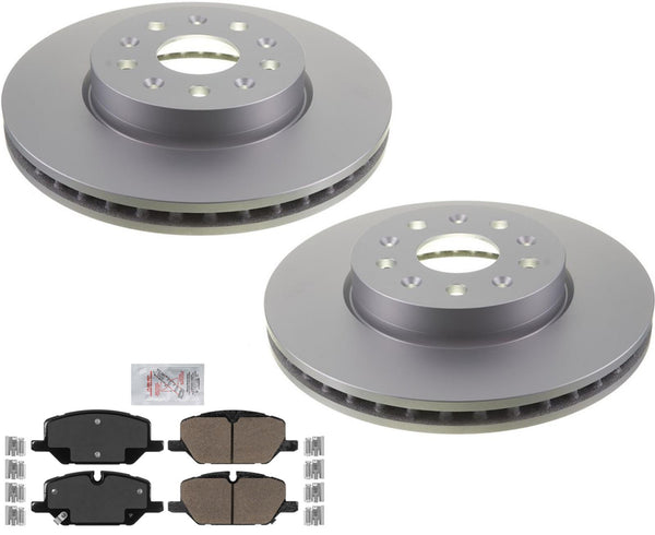 Para Cadillac CT5 2021-2023 Rotores de freno de disco con revestimiento delantero y pastillas de freno de disco