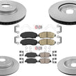 AmeriBrake Coated Brake Rotors Ceramic Brake Pads for Honda CR-V Hybrid 20-22