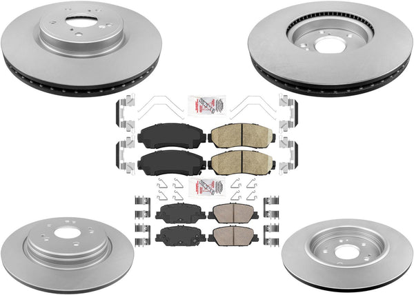 AmeriBrake Coated Brake Rotors Ceramic Brake Pads for Honda CR-V Hybrid 20-22