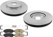 AmeriBrake Rotores de freno recubiertos Pastillas de freno de cerámica para Honda CR-V Hybrid 20-22