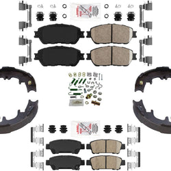 AmeriPro Premium Ceramic Disc Brake Pads Parking Shoes For Toyota Sienna 04-10