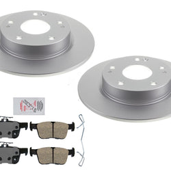 Rear AmeriBrake Coated Brake Rotors Ceramic Brake Pads for Honda Civic LX 2021