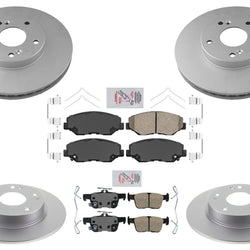 AmeriBrake Coated Brake Rotors Ceramic Brake Pads for Honda Civic LX 2021