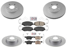 AmeriBrake Rotores de freno recubiertos Pastillas de freno de cerámica para Honda Civic EX-L 2021