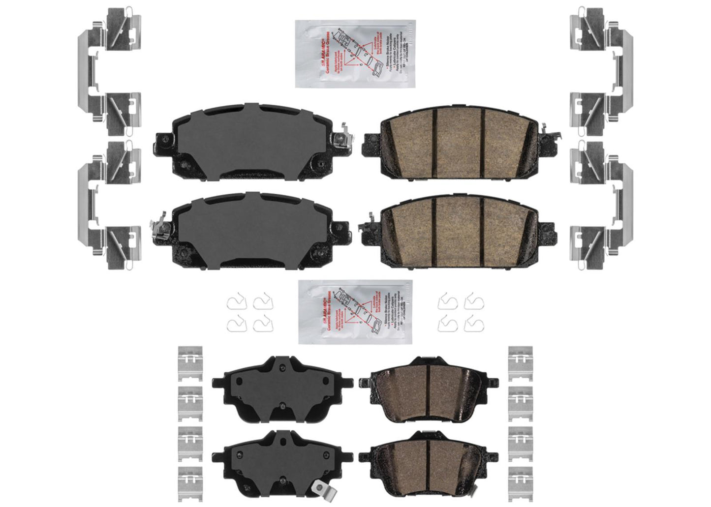 AmeriBrake Front and Rear Ceramic Disc Brake Pads for Nissan Sentra 2020-2023