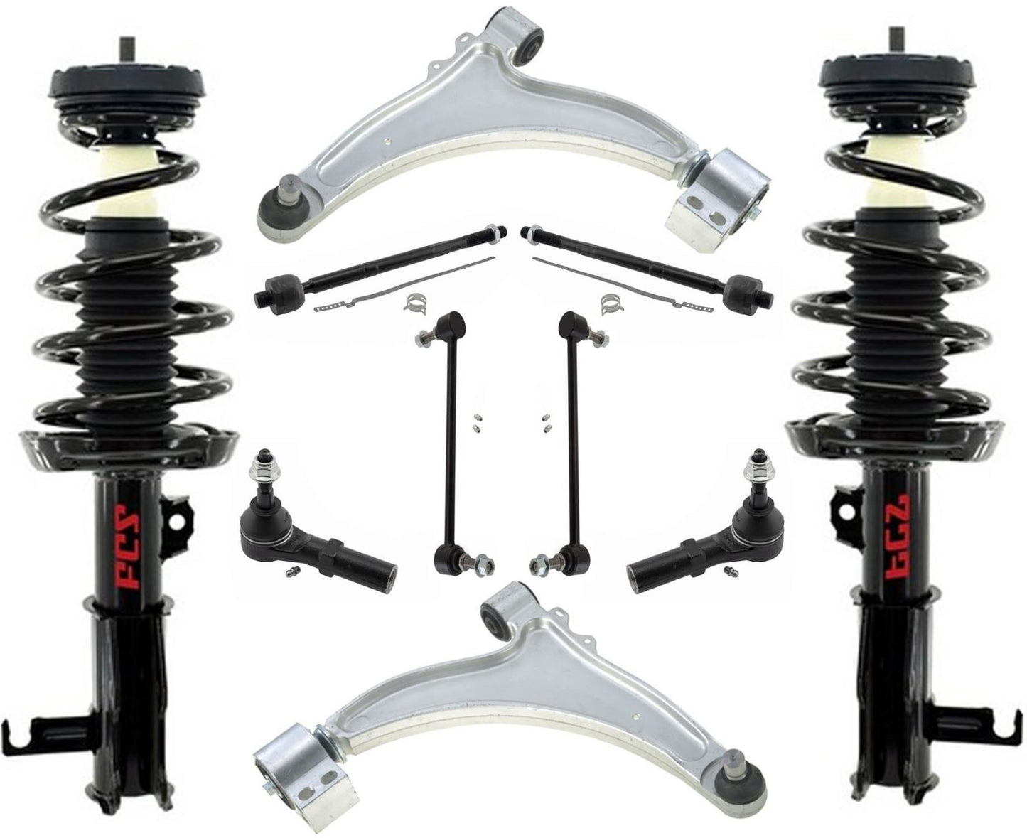 Front Struts Control Arms Tie Rods & Links For Regal 2011 W/O Active Suspension