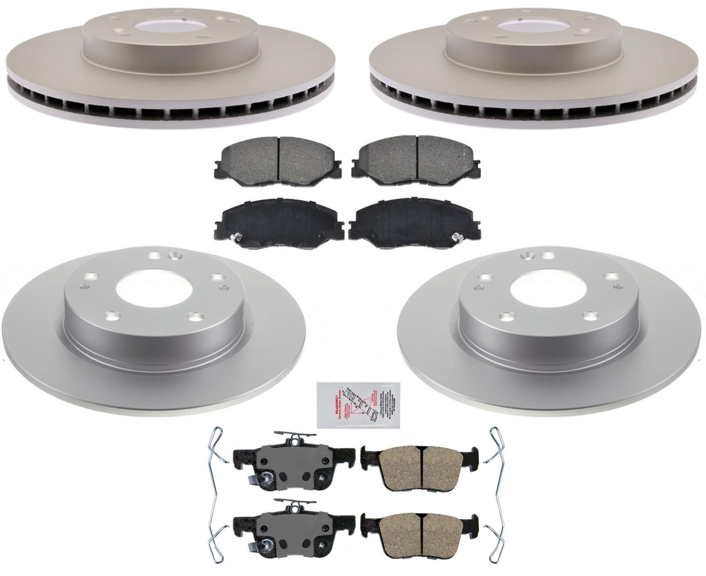 AmeriBrake Coated Brake Rotors Ceramic Brake Pads for Honda Insight 2019-2022