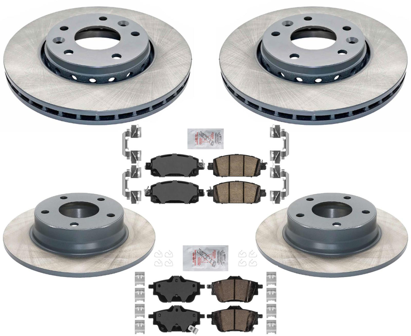 AmeriBRAKES Pastillas de freno de cerámica con rotores de freno revestidos para Nissan Sentra 2020-2023
