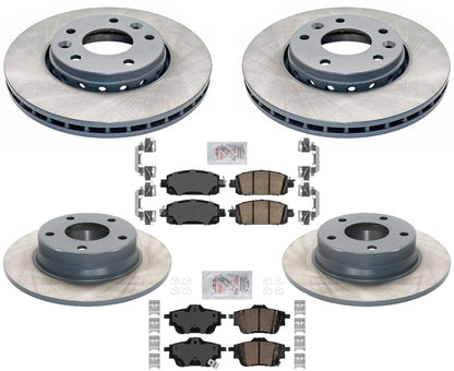 AmeriBRAKES Pastillas de freno de cerámica con rotores de freno revestidos para Nissan Sentra 2020-2023
