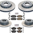 AmeriBRAKES Coated Brake Rotors Ceramic Brake Pads For Nissan Sentra 2020-2023