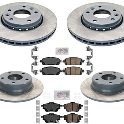 AmeriBRAKES Coated Brake Rotors Ceramic Brake Pads For Nissan Sentra 2020-2023