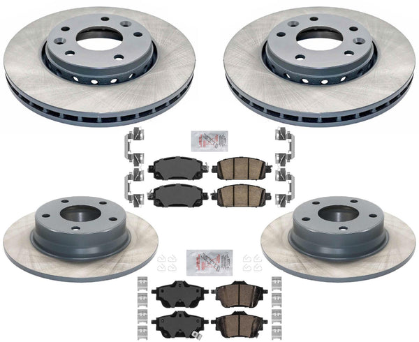 AmeriBRAKES Coated Brake Rotors Ceramic Brake Pads For Nissan Sentra 2020-2023