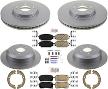 AmeriBRAKES Pastillas de freno de cerámica recubiertas de rotores de freno para Hyundai Veracruz 07-2012