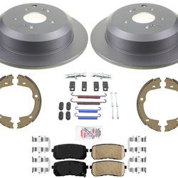 Coated Brake Rotors Ceramic Brake Pads Parking Shoes for Hyundai Veracruz 07-12