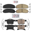 Front & Rear Ceramic Disc Brake Pads For Pacifica 2017-2024 Front Wheel Drive