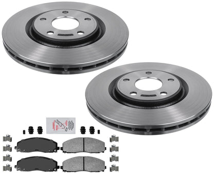Performance Front Disc Brake Rotors & Pads For Pacifica 17-24 Front Wheel Drive
