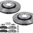 Performance Carbon Front Disc Brake Rotors & Pads For Chrysler Pacifica 17-22