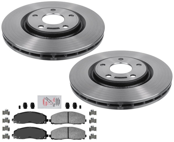 Performance Carbon Front Disc Brake Rotors & Pads For Chrysler Pacifica 17-22