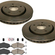 Performance Carbon Front Disc Brake Rotors & Brake Pads For Grand Caravan 08-16