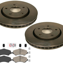 Performance Carbon Front Disc Brake Rotors & Brake Pads For Grand Caravan 08-16