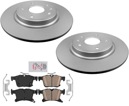 Rear Coated Disc Brake Rotors & Ceramic Pads For Chrysler Pacifica 2017-2024 FWD