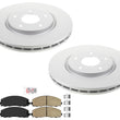 Front Coated Rotors & Brake Pads For Chrysler Pacifica 2020-2024 All Wheel Drive