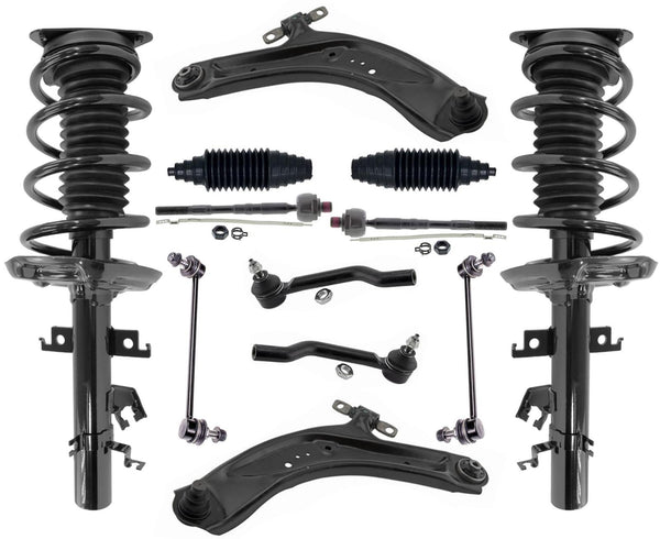 Front Struts Lower Control Arms Tie Rods & Links For Nissan Rogue 2014 2017 2020