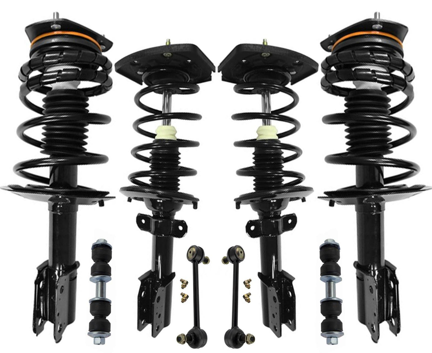 Front & Rear Complete Struts & Links For Buick Allure 05-2009 W/ 17 Inch Wheels