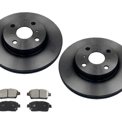 2012-15 para Scion iQ 1.3L Rotor de disco de freno delantero de gas con almohadillas de cerámica 3 piezas