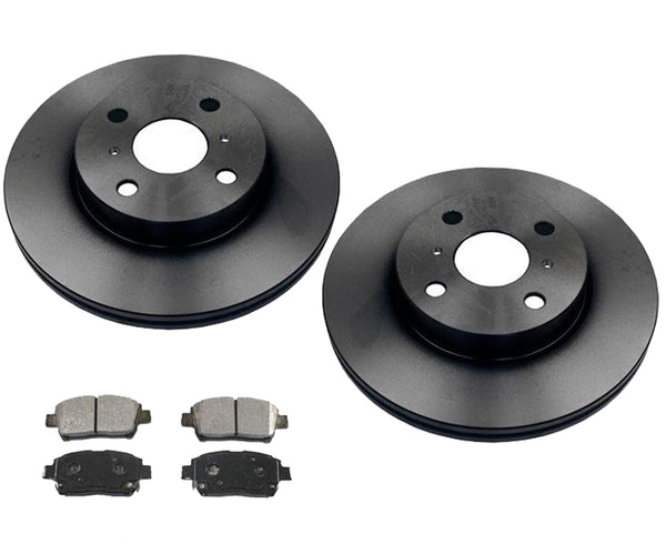 2012-15 para Scion iQ 1.3L Rotor de disco de freno delantero de gas con almohadillas de cerámica 3 piezas