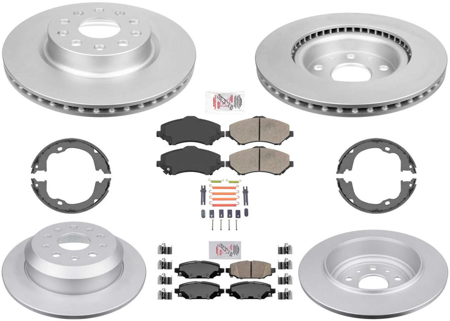 Pastillas de freno de rotores de freno recubiertas para Jeep Wrangler Sport Sport S 2018-2021