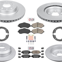 Coated Brake Rotors Brake Pads For 2018-2021 Jeep Wrangler Sport Sport S