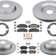 Front & Rear Coated Rotors Brake Pads Hardware Parking for 20-23 Jeep Gladiator