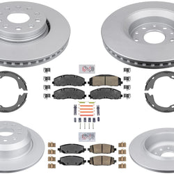 For 2018-2023 Jeep Wrangler Rubicon 392 342mm Rear Coated Brake Rotors Brake Pad