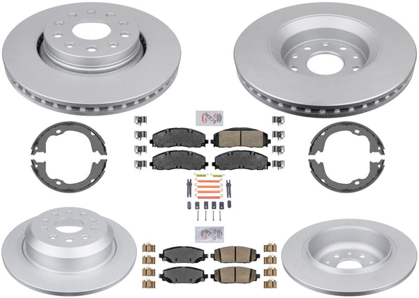 For 2018-2023 Jeep Wrangler Rubicon 392 342mm Rear Coated Brake Rotors Brake Pad