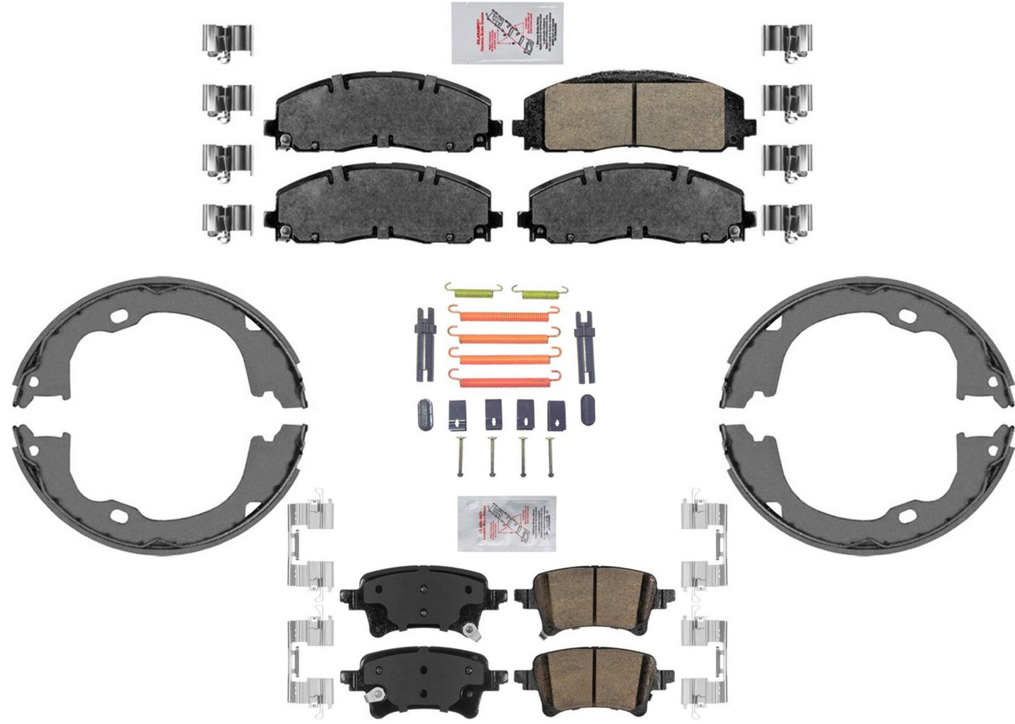 Ameri Premium Ceramic Disc Brake Pads Hardware Parking for Jeep Gladiator 20-23
