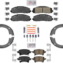 Ameri Premium - Pastillas de freno de disco de cerámica para estacionamiento para Jeep Gladiator 20-23
