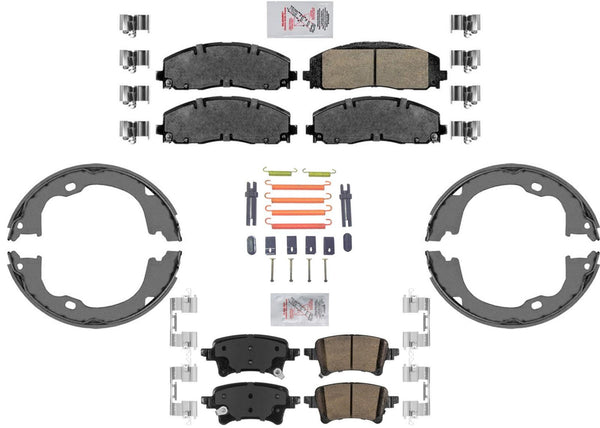 Ameri Premium - Pastillas de freno de disco de cerámica para estacionamiento para Jeep Gladiator 20-23