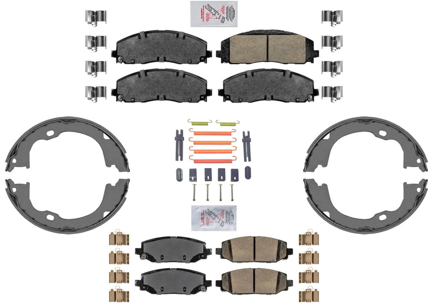 Disc Brake Pads Parking Brake Shoes for 2018-2023 Jeep Wrangler Rubicon Sahara