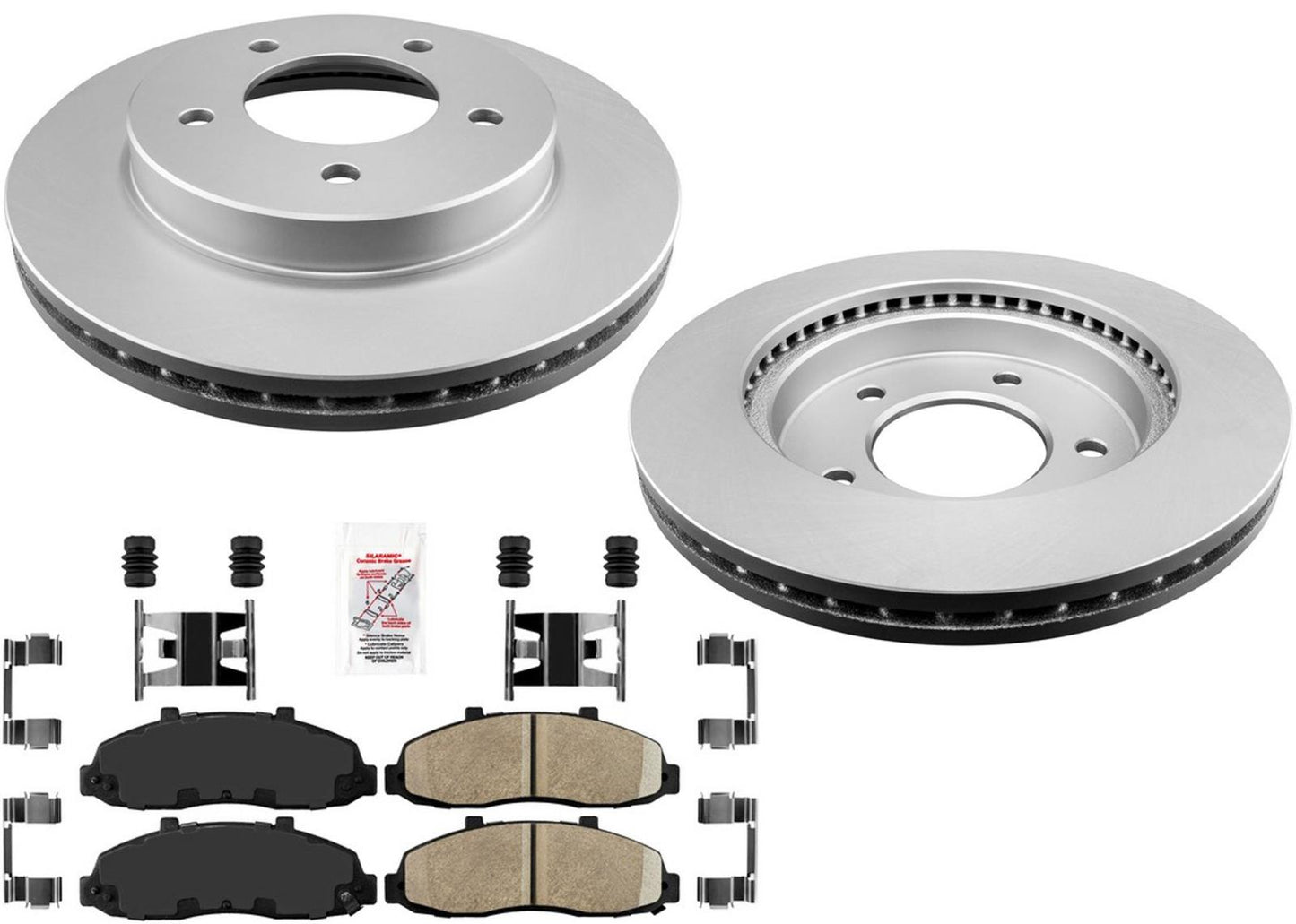Rotores de freno de disco delantero recubiertos de rendimiento mejorado para Ford F150 97-03 4x4 AWD